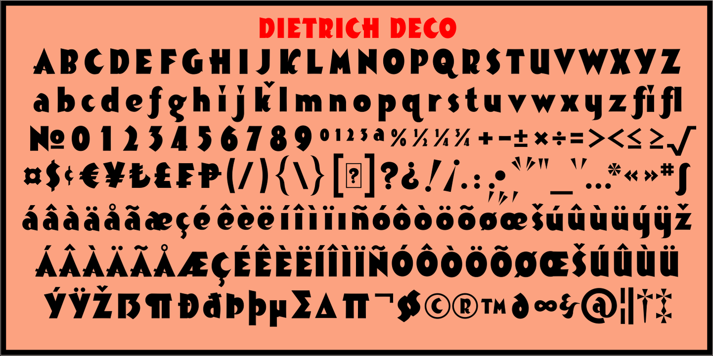 Dietrich Deco Bold Font preview